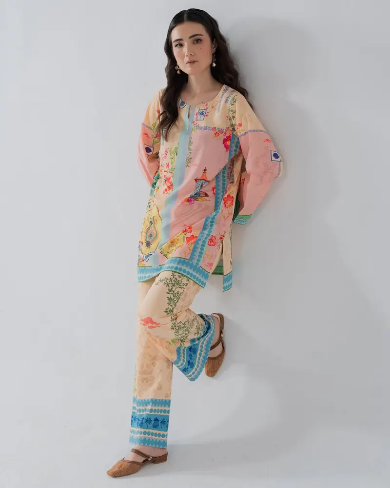 Cezé – Soft Peach Micro Silk 2-Piece Set