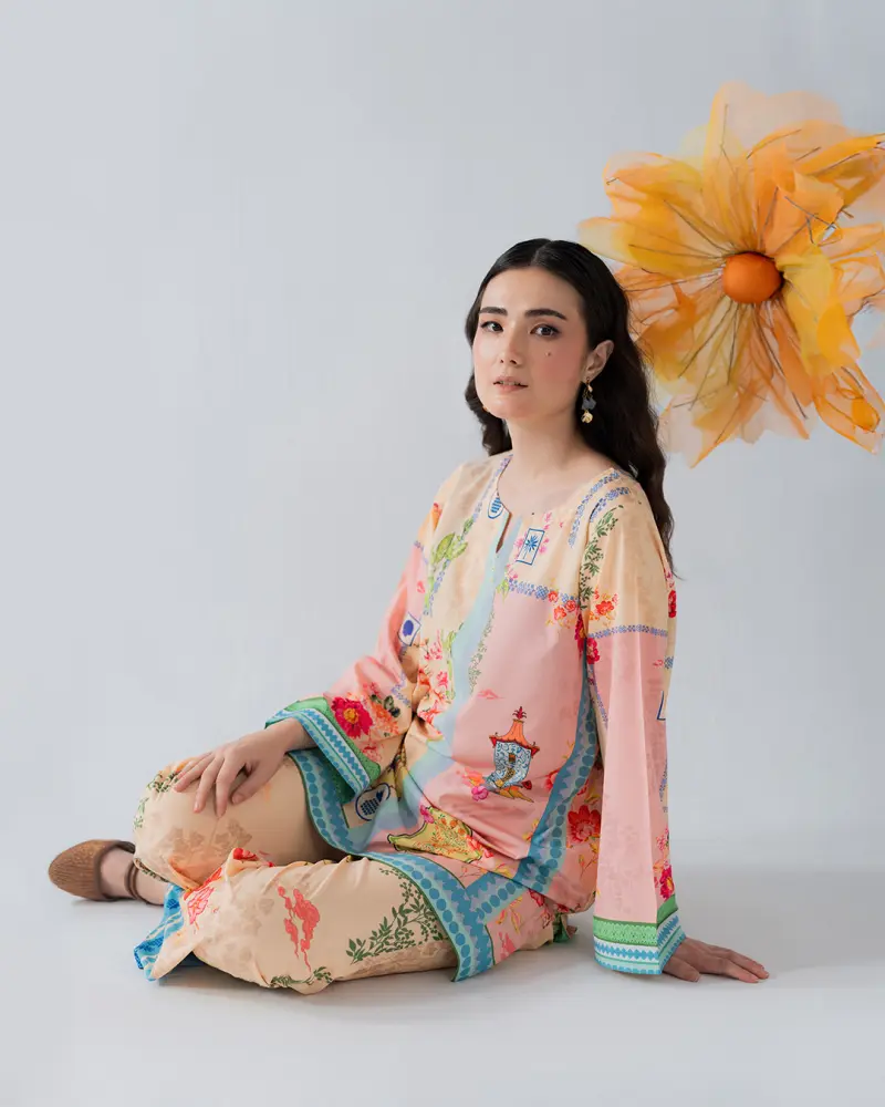 Cezé – Soft Peach Micro Silk 2-Piece Set