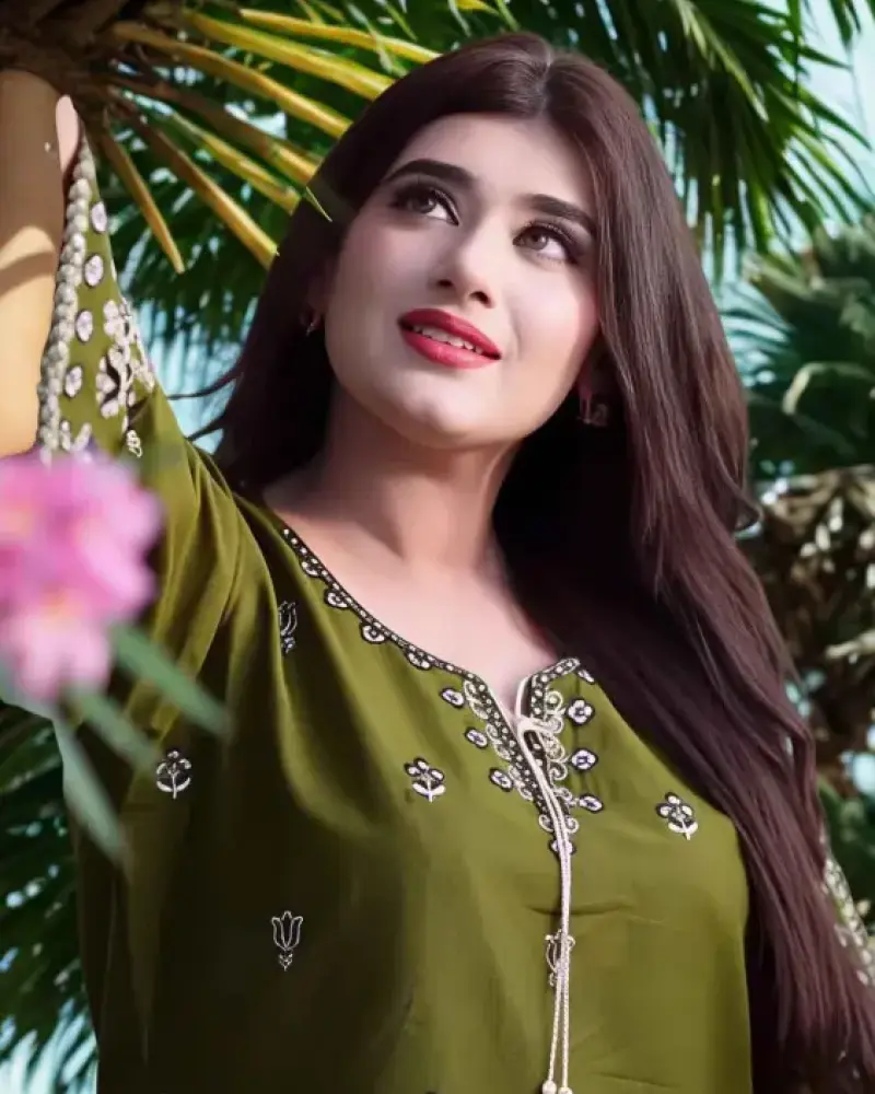 Mehendi Emerald Glow | Premium Muslin Cotton Kurti Set